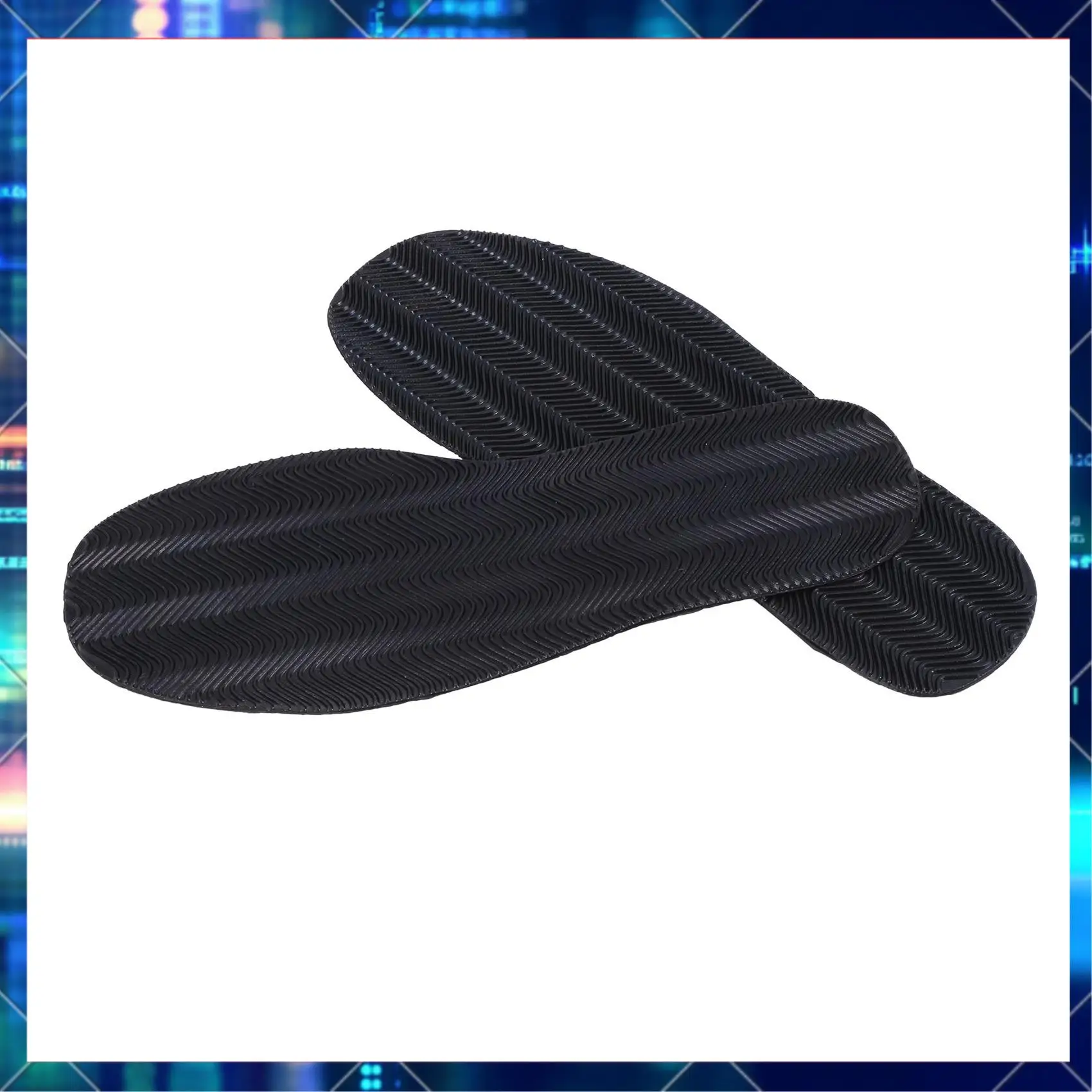 

2 Pair DIY Stick On Full Soles Heel Palm Shoe Repair Anti-Slip Grip-Rubber Pads - 29X11.5X0.2Cm-AA02