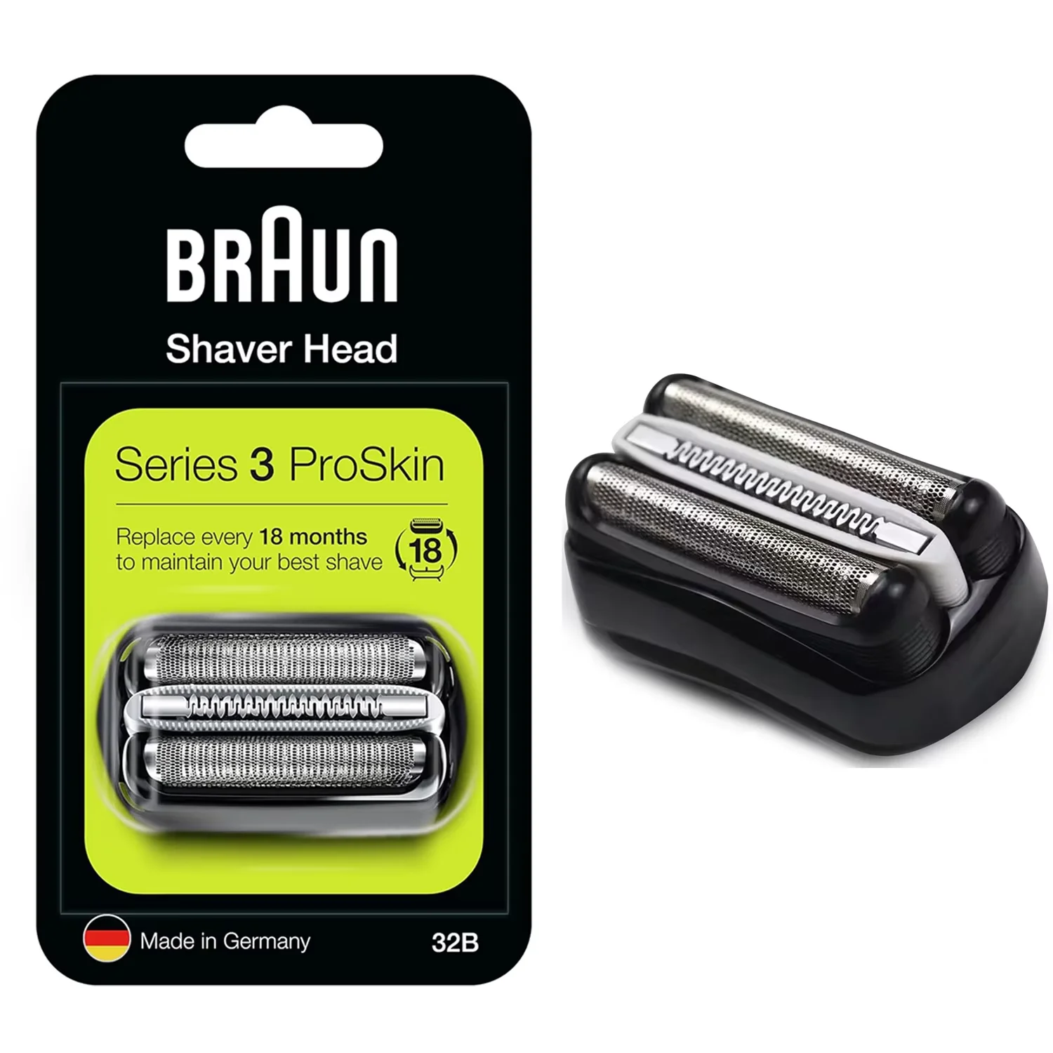 Braun-Series 3-Electric Shaver Replacement Head ProSkin Electric Shaver Head Foil Cutter Kit For Braun Series 3000s,3050cc,3080s