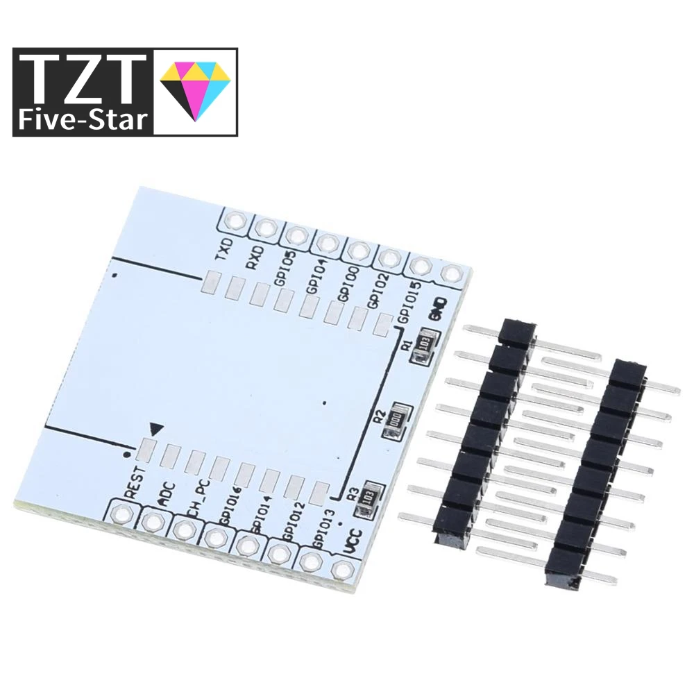 TZT 1/10PCS ESP8266 serial WIFI module adapter plate Applies to ESP-07, ESP-08, ESP-12E