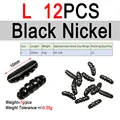 L 12 piezas Negro N
