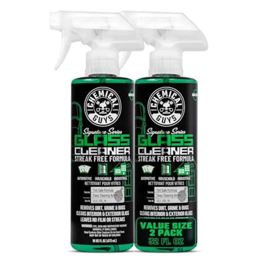 

Glass Cleaner Signature Series 2 Pack 2 x 16 Fl Oz - Streak-Free Shine for Crystal Clear Windows and Glass, Safe for Cars, Truc