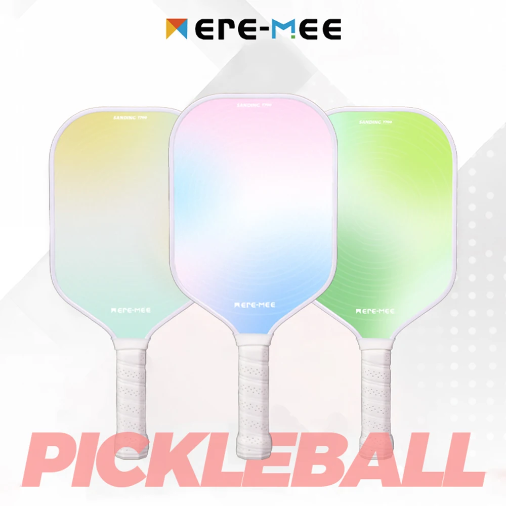 

Mere-Mee Gradient Color T700 Carbon Fiber Professional Training for Beginners Honeycomb Core Cold Press Pickleball Paddle