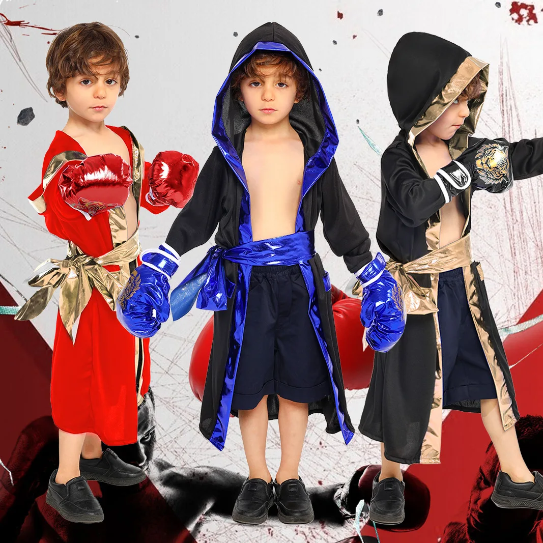 

【New Arrival】Halloween Children's Boxing Training Costume King Of Fighters Character Role Play Performance Costume Stage Costume