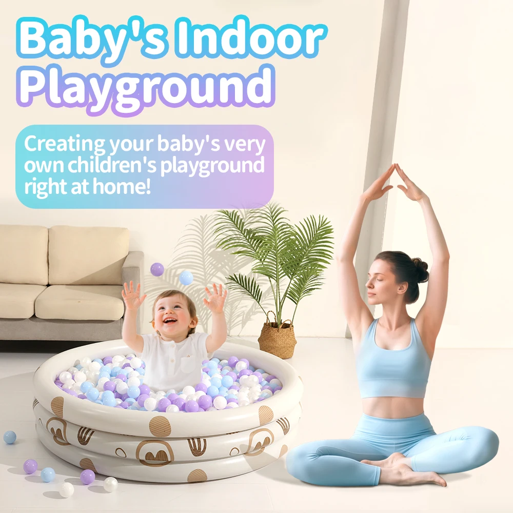 5.5CM 100pcs PE Ball Pit Balls Crush Proof Plastic Balls With Reusable Net Bag for Kids Activity Center Play House Toys