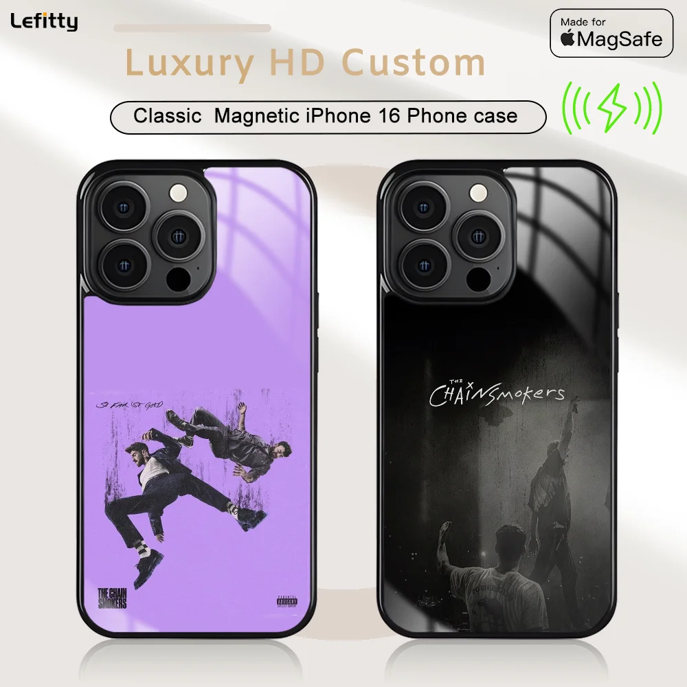 

Cool C-Chainsmokers Phone Case For iPhone 16 15 14 13 12 11 Pro Max Plus Mini Magnetic Magsafe Wireless Charging Cover