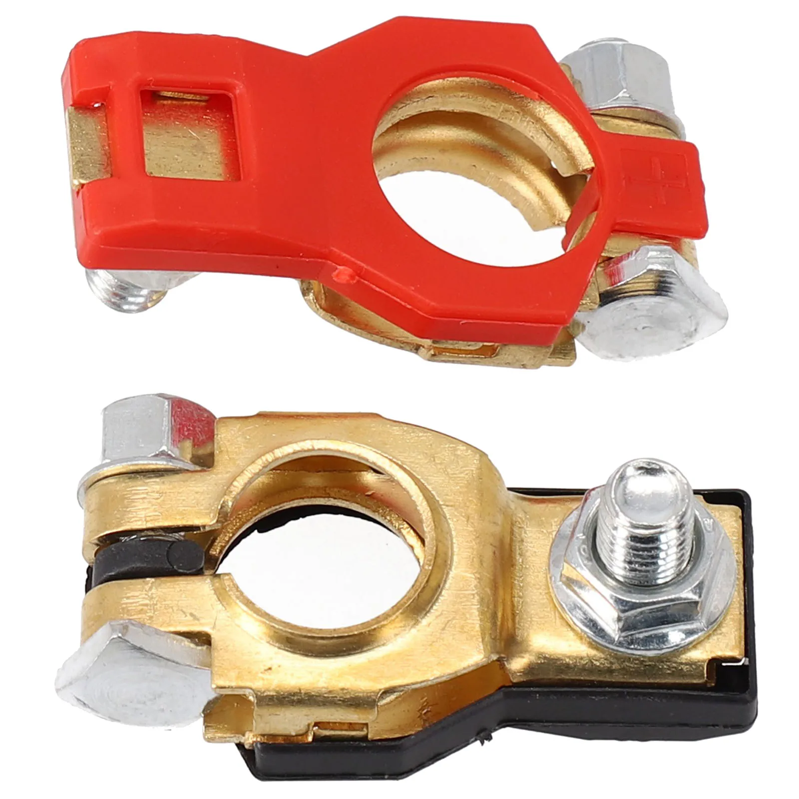 2Pcs Car Battery Connector Battery Clamp Perfect For Power Connection, Steady Current, Protect The Storage Battery And More.