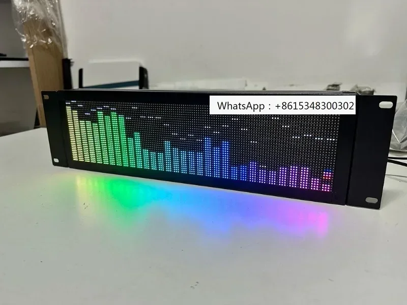 New AS1000 Professional Full Color RGB Pickup Rhythm Rack Mount Music Spectrum Display Analyzer Stereo Audio Monitor 3U Cabinet