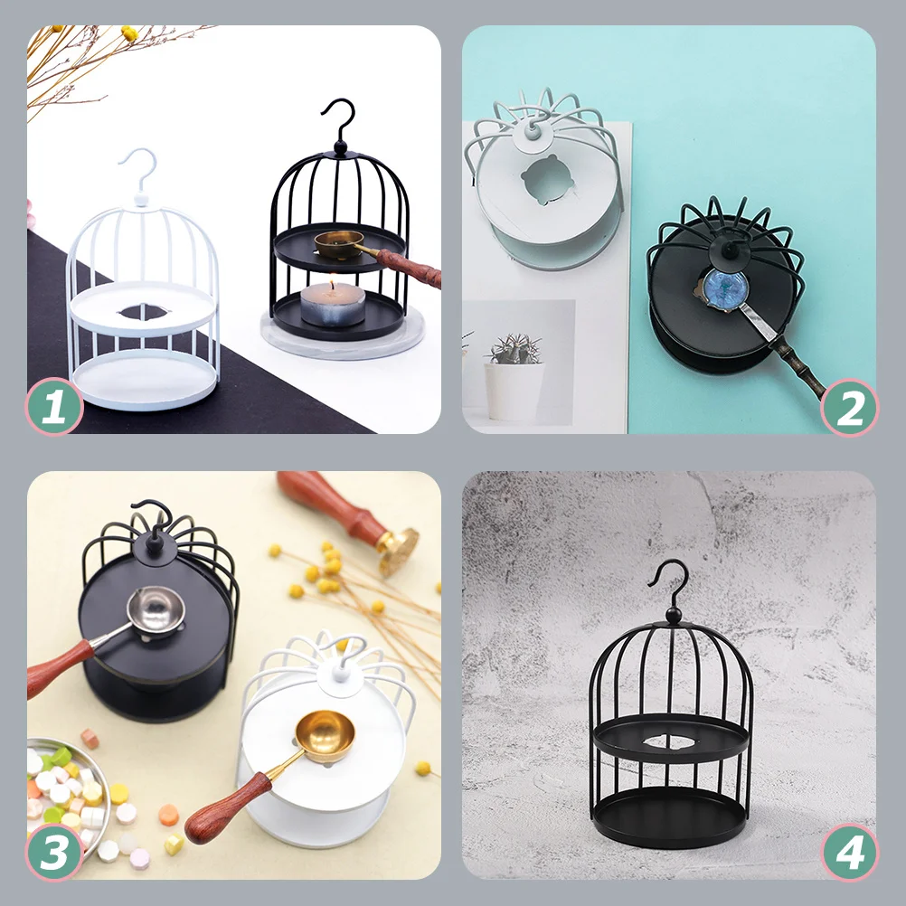 

Birdcage Wax Seal Furnace Stainless Steel Durable Lacquer Melting Furnace for Wedding Invitations Envelopes Gift