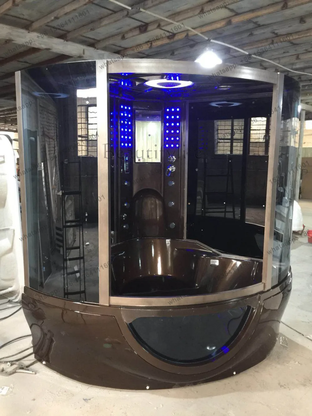 1500X1500X2200mm Luxury Steam Shower Enclosure Wi-Fi Starlink Connection TV Wi-Fi Wet Sauna Room
