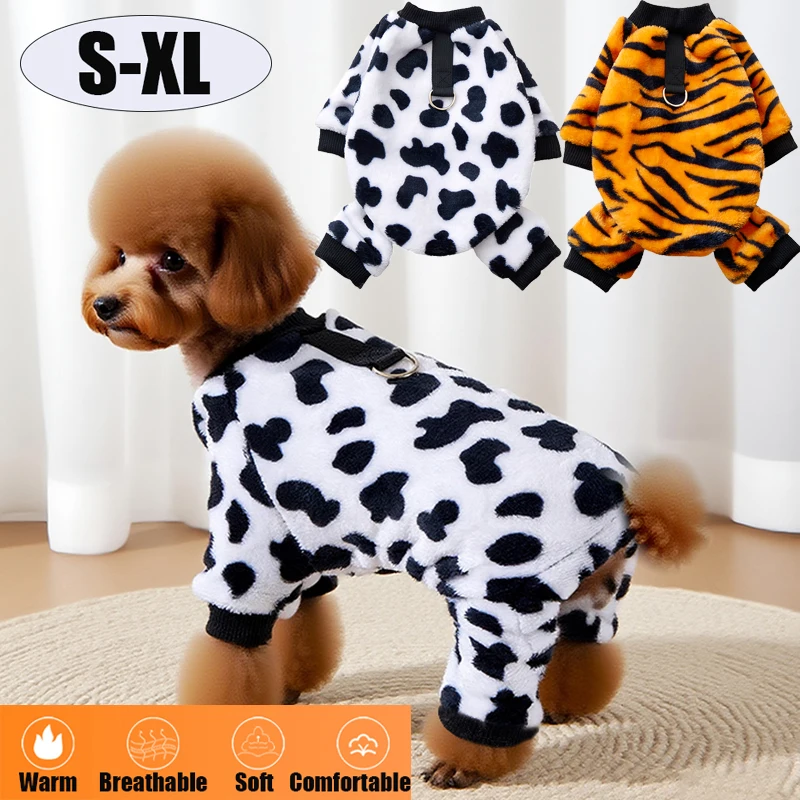 

Flannel Four Legs Dog Clothes Winter Warm Dog Costume Pet Clothes for Small Medium Dogs Bichon Teddy Soft Comfortable Pet Coats