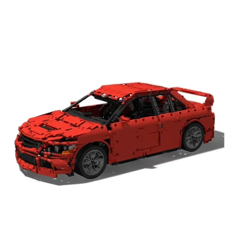 MOC-94615 Rode New Evo 9 Supercar Assemblage Stiksels Bouwsteenmodel 2341 Onderdelen Moc Creatieve Bouwsteen Speelgoed Cadeau