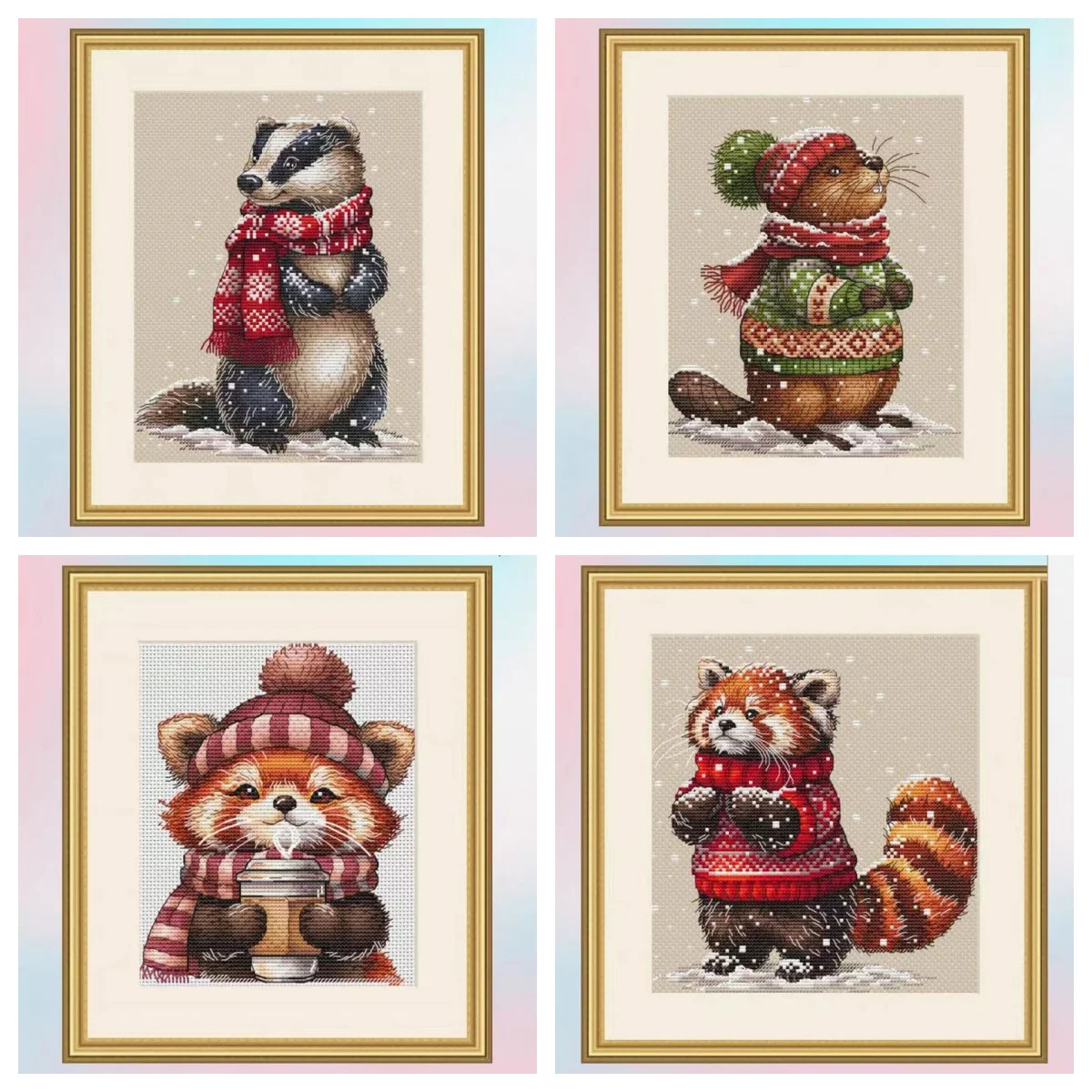 545-Kreuzstich-Set, Sets für Stickerei, Kreuzstich, Kreuzstich, komplettes Kit, Stich-Kreuzstich-Set, Nadel, Kunst und Handwerk, DIY