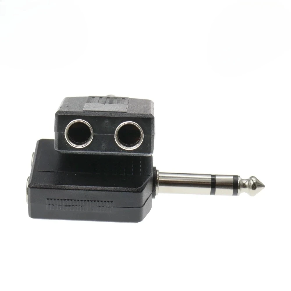 100 Stück 1/4 Zoll 6,35 mm Stereo/Mono-Y-Splitter-Kabel – 1 Stecker auf 2 Buchsen, Audio-Adapter für Gitarren-Kopfhörer – Detail 7