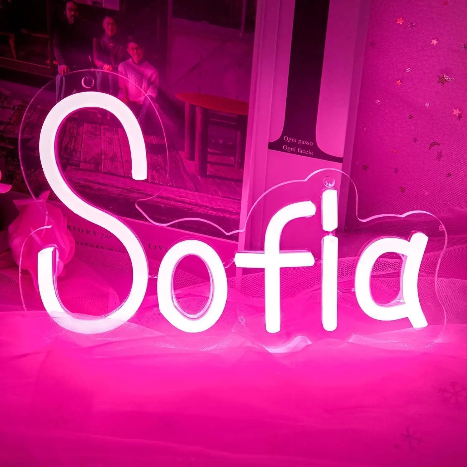

Sofia LED Neon Light - USB Powered, With Dimmer, Adjustable Brightness, Perfect for Bedrooms, Living Rooms, Personalized Decor