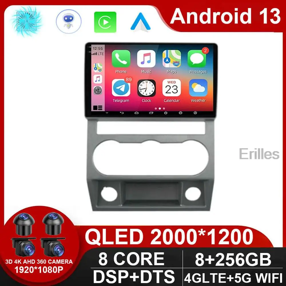 Android 13 Car Radio Multimedia Player HU For GAZ Gazelle Next 2016+ 2 Din Navigation GPS Carplay Autoradio Stereo All In NO DVD