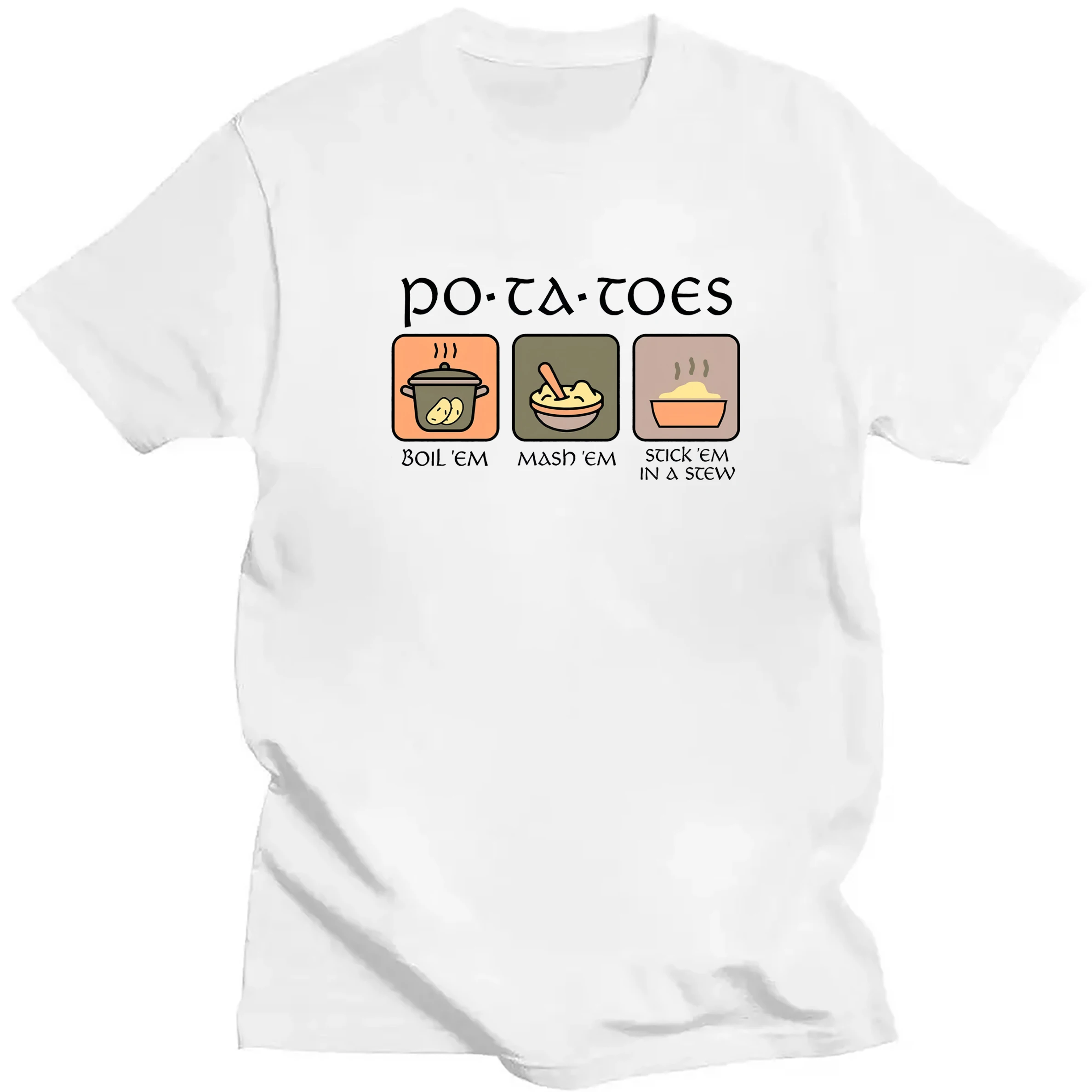 Potatoes Boil Em Mash Em Stick Em in a Stew Lord of the Rings shirt Cutter Machine Lotr Taters Shirt Hobbit Shirt Bookish merch