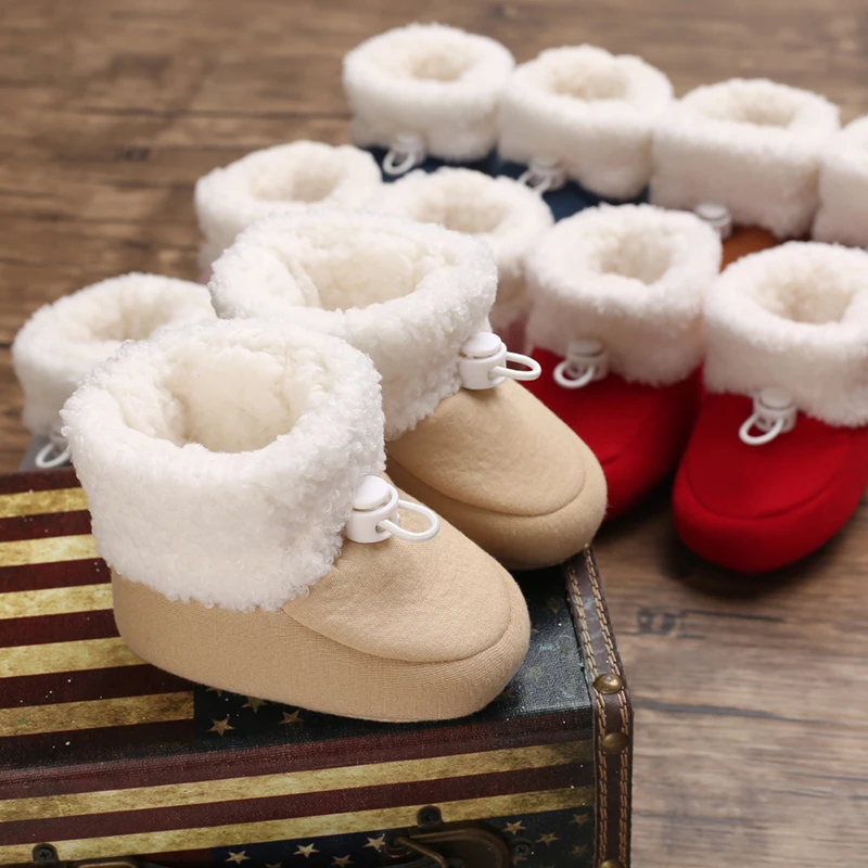 

Winter Aaby Cotton Shoes 0-1 Year Old Soft Soled Baby Snow Boots For Men And Women Walking Shoes