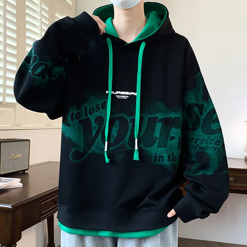 2026 Spring Autumn Men's Casual Cotton Hoodies Youth Streetwear Pull On Sweatshirts Slim Fit Pullover Outdoor Top Hoody Clothing