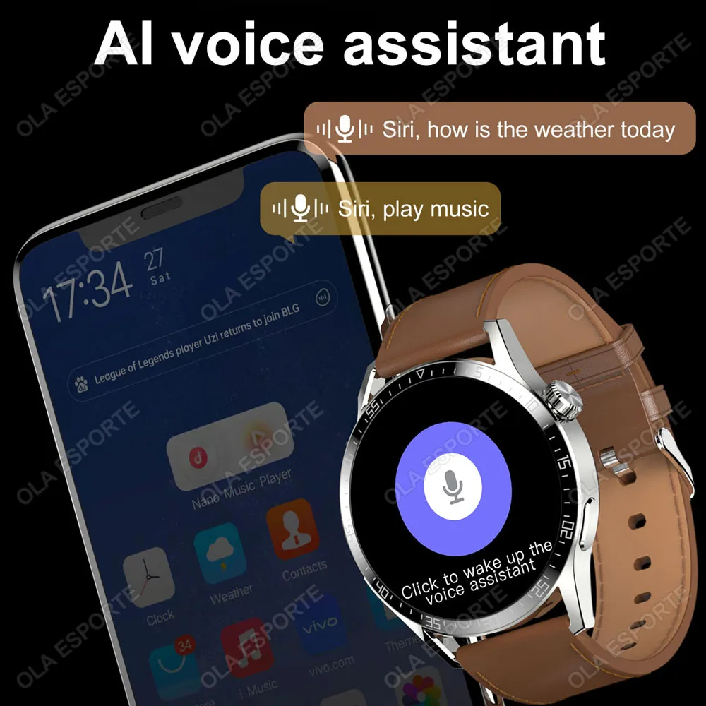 Smart Watch Men Watch 5 Pro AMOLED HD Screen Bluetooth Call GPS Tracker NFC Heart Rate Sports Waterproof Smart Watches 2025 New