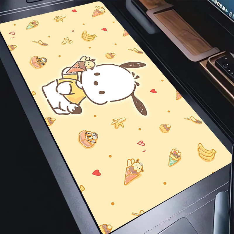 Mouse Pad PC Pink Kawaii Cartoon Gaming Keyboard Rug Laptop Accessories P-pochacco Desk Mat Gamer Cabinet Mousepad Anime Carpet