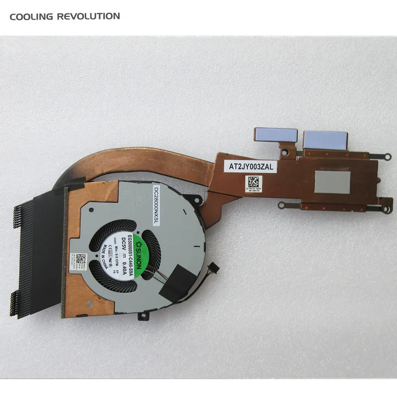 جديد الأصلي الكمبيوتر المحمول وحدة المعالجة المركزية تبريد المبرد مروحة لديل Latitude 5501 AT2JY003ZAL 0FHYC0 DC28000NXSL EG50060S1-C440-S9A