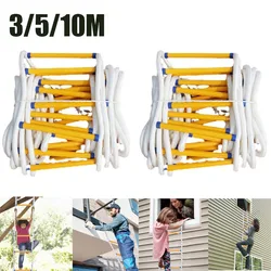 3/5/10M Resin Soft LadderEscape LadderHigh Load-bearing Aerial Work Rope LadderEscape Life-saving Resin Insulated Soft Ladder