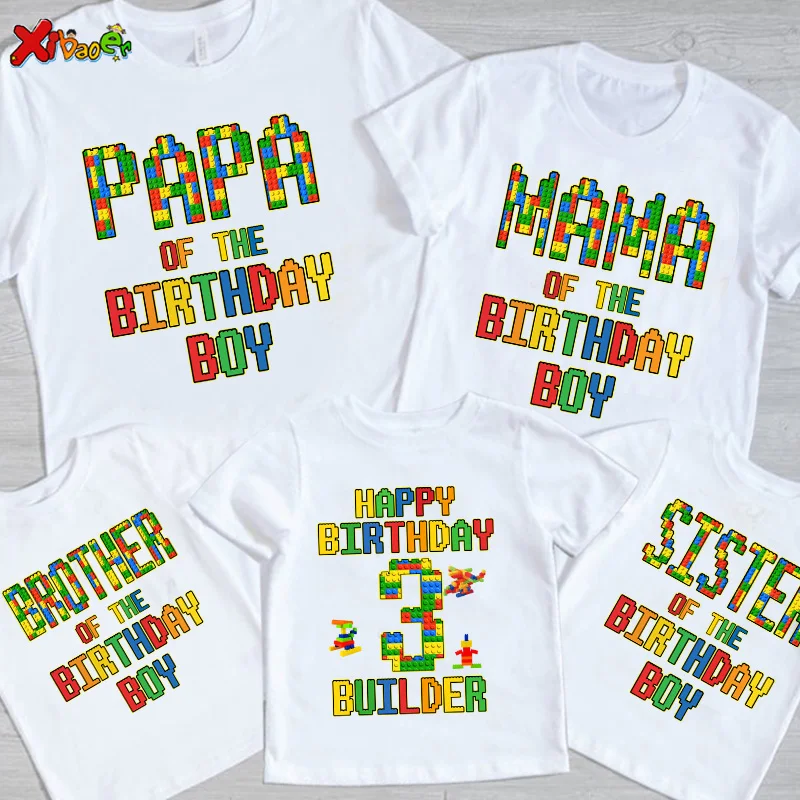 

Family Shirt Summer Family Matching Outfits Mosaic pattern T Shirt Children Party Toddler T Shirts Mom Matching Clothes Daddy