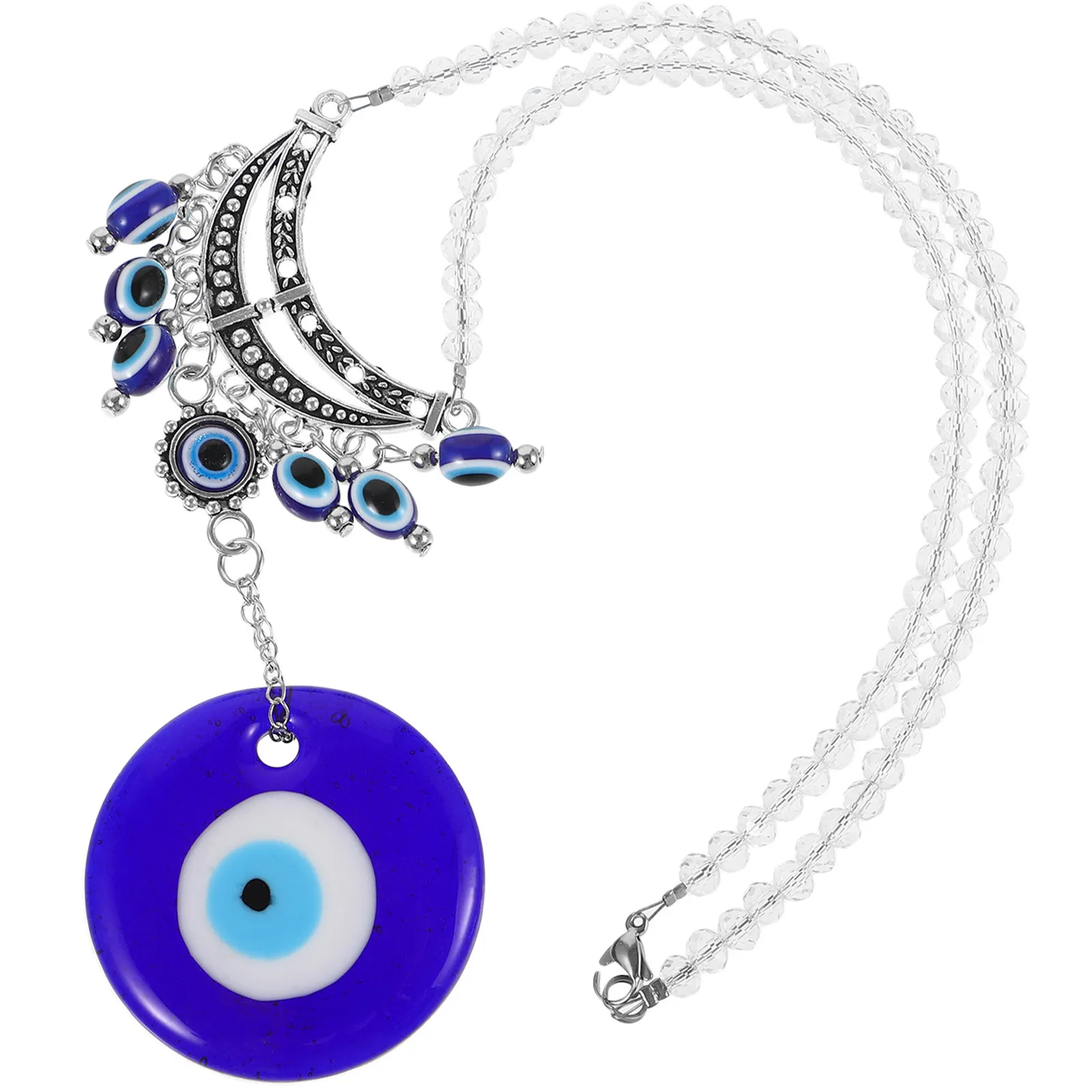 Evil Eye Car Hanging Ornament Circular Hanging Evil Eye Decoration for Rear View Mirror Car Accessories with Mysterious Pattern