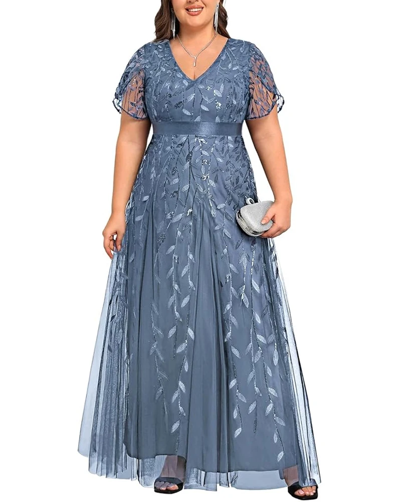

Customized Pinup Fashion Formal Dresses - Evening Gowns Wedding Sequin Embroidery V-Neck Prom Long Dress Wedding Party Dresses