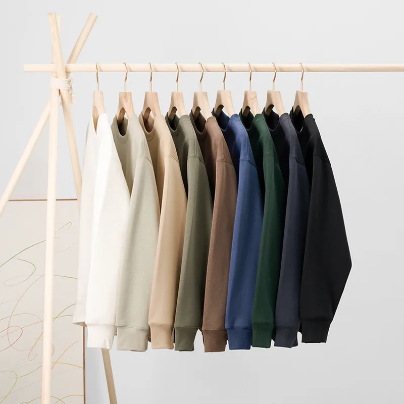 2025 American Style Velvet Round Neck Hoodie for Women's Autumn and Winter Clothes Men's Solid Color Couple Warm Top Wholesale