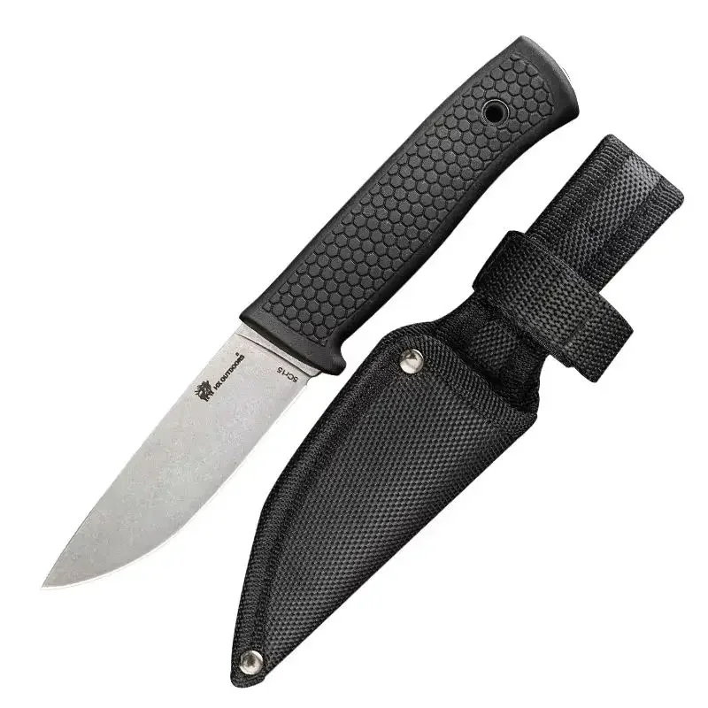 High Hardness Folding Portable With Wooden Handle, Multi-purpose Camping Survival Stainless Steel Knife High Hardness Folding Po image 6