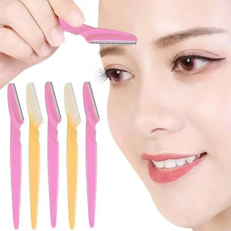 1/3Pcs Eyebrow Trimmer Faceมีดโกนสําหรับผู้หญิงLade Eye Brow Shaper FaceมีดโกนFacial Hair Removerแต่งหน้าความงามเครื่องสําอางค์เครื่องมือ