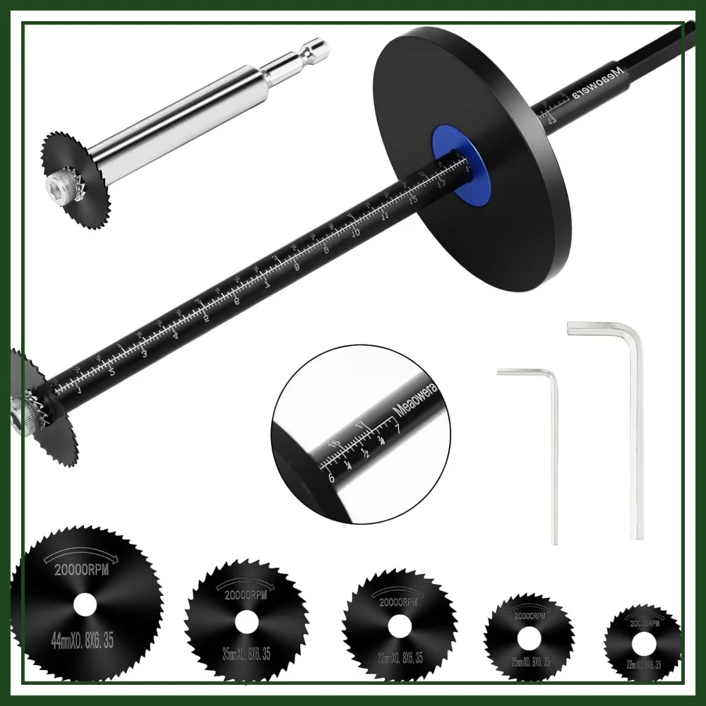 

PVC Pipe Internal Cutter Set – 360° Rotating Cutting Tool with Adjustable Depth Gauge, 5 Blades with Hex Key, Plumbing Pipe Cutter
