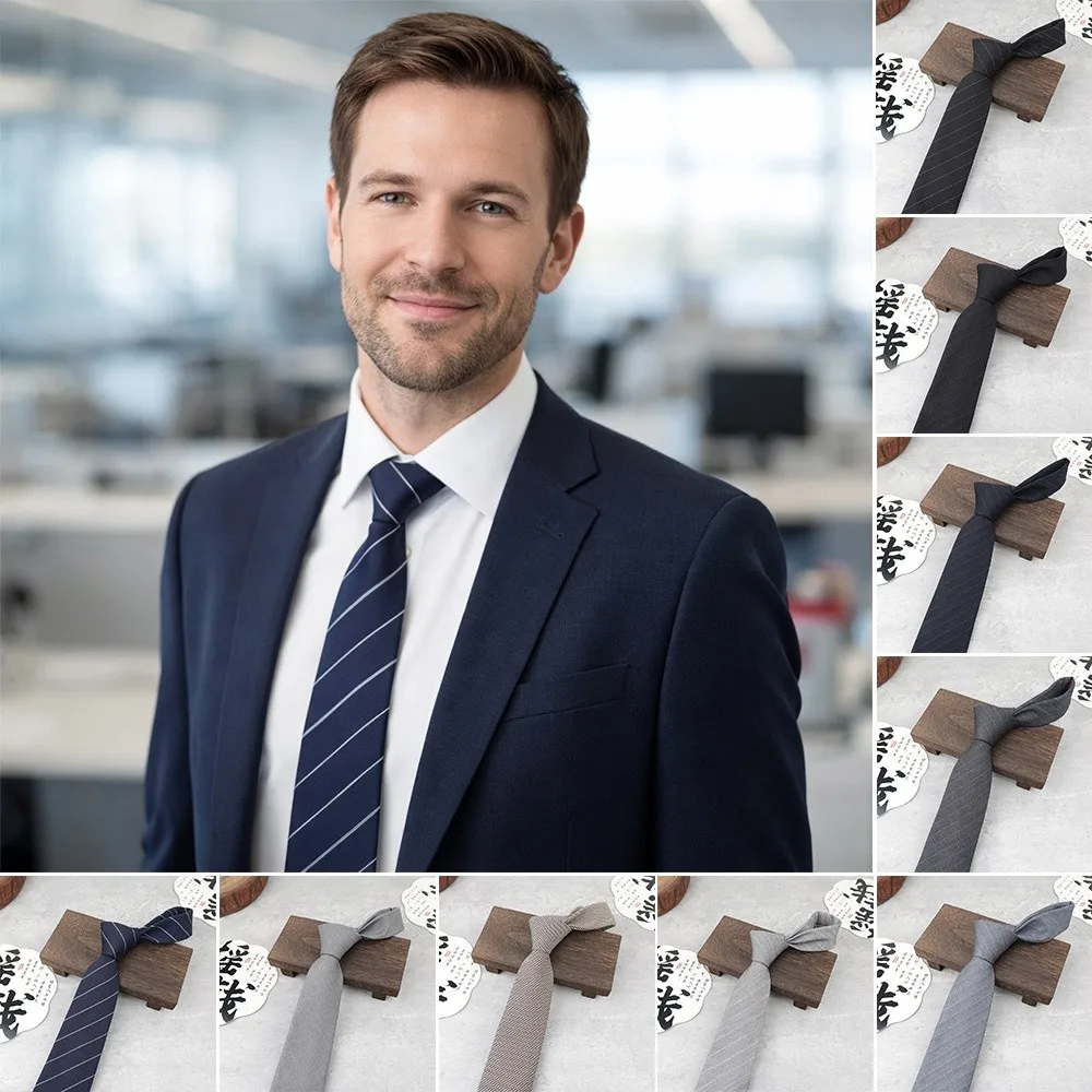 Fashion Stripes Mens Tie Woven Soft Cotton Necktie Classic Neck Ties Gift