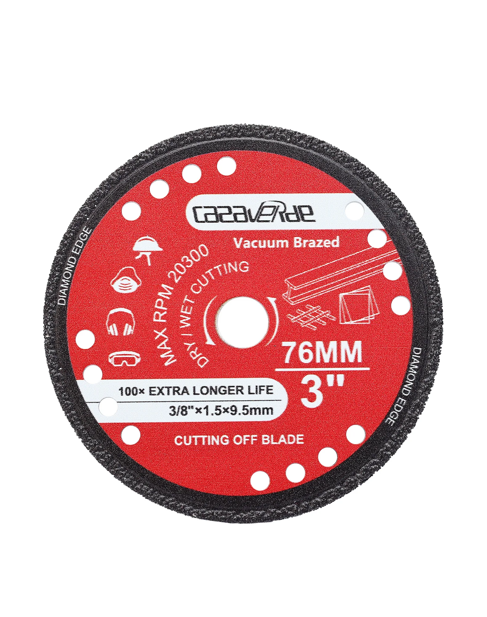 

76mm/3" Metal Cutting Disc,Circular Diamond Saw Blade Rebar Diamond Cutting Wheel for Metal Sheet Metal Angle Iron Cutting