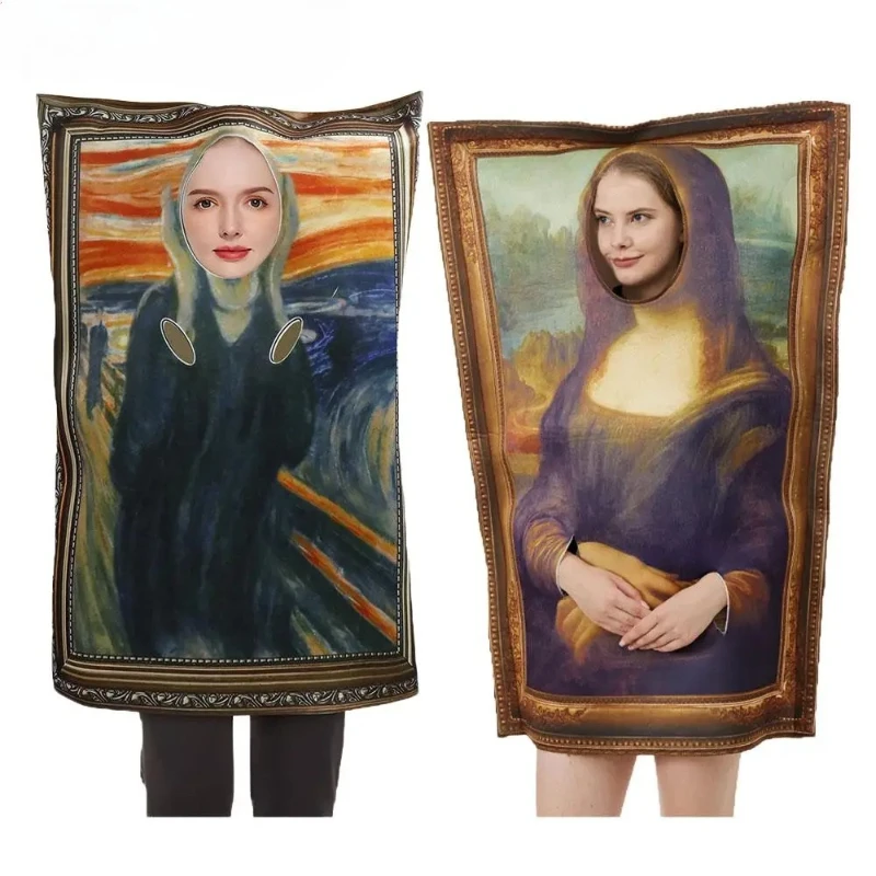 Disfraces de Fantasía para Adultos y Niños, Traje de Carnaval, Cosplay, Divertido Disfraz de The Scream, Ropa para Purim y Actuaciones
