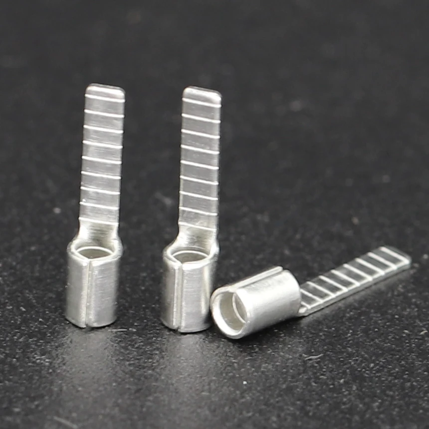 C45-1.5/2.5/4/6/10/16/25/35/50 Tin-Plated Copper Electric Wire Cable Lug Breaker Plug In Insert Connector Blade Crimp Terminal