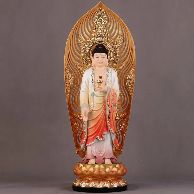 Asia Buddhism HOME family SHOP bring  good luck bless safe Sakyamuni Medicine Buddha god statue