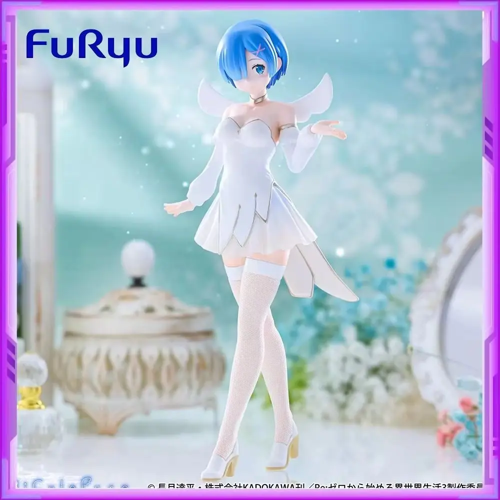 

Оригинальные FuRyu BiCute Pure Re: Жизнь в другом мире от нуля Rem, ПВХ аниме-фигурки, экшн-фигурки, модель игрушки