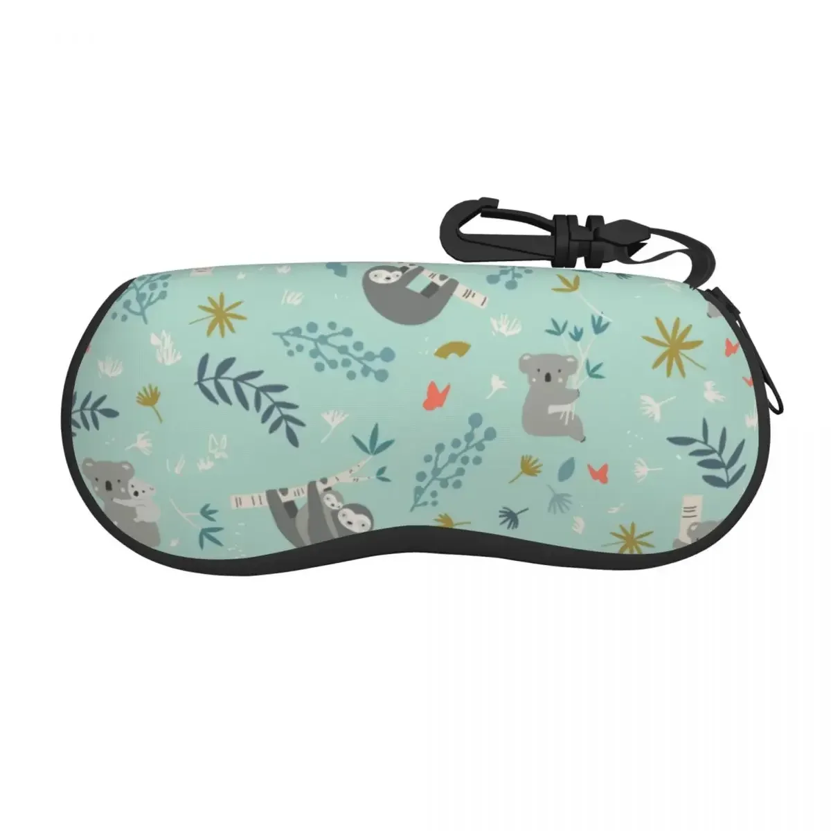 Cute Sloth Pattern Eyeglass Glasses Case Women Men Soft Kawaii Lazy Animal Sunglasses Protective Pouch