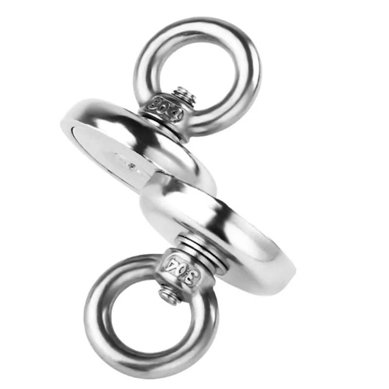 D36-75mm Strong Powerful Neodymium Magnet Hook Salvage Magnet River Fishing Equipments Holder Pulling Mounting Pot with Ring