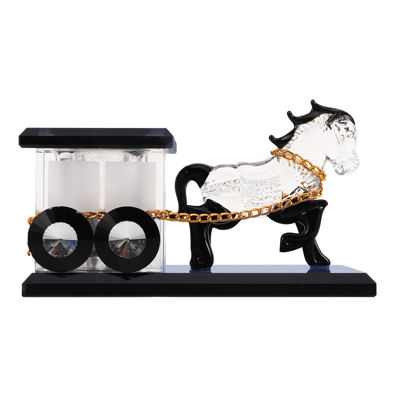 

Crystal Horse Carriage Perfume Holder Exquisite European Design Desk Ornament Home Decor Essential Oil Display