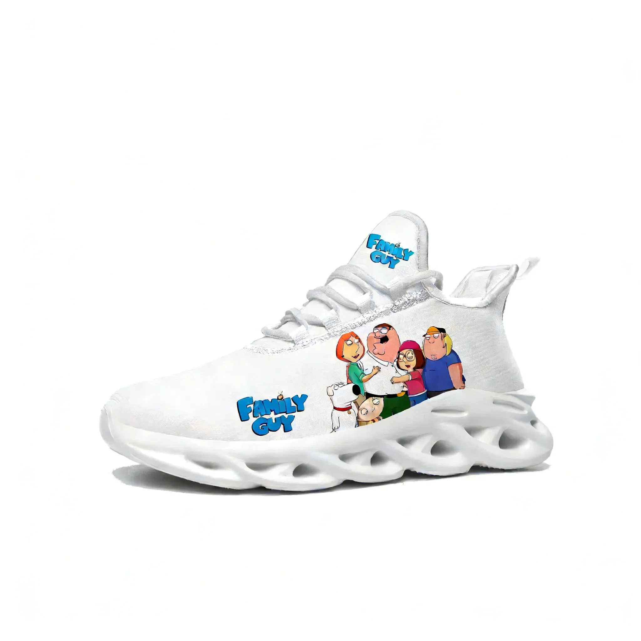 

Family Guy Lace Mesh Shoes Flat Sneaker Mens Womens Sport Running Shoes Sport Sneakers High Quality Cartoon Customized Footwears