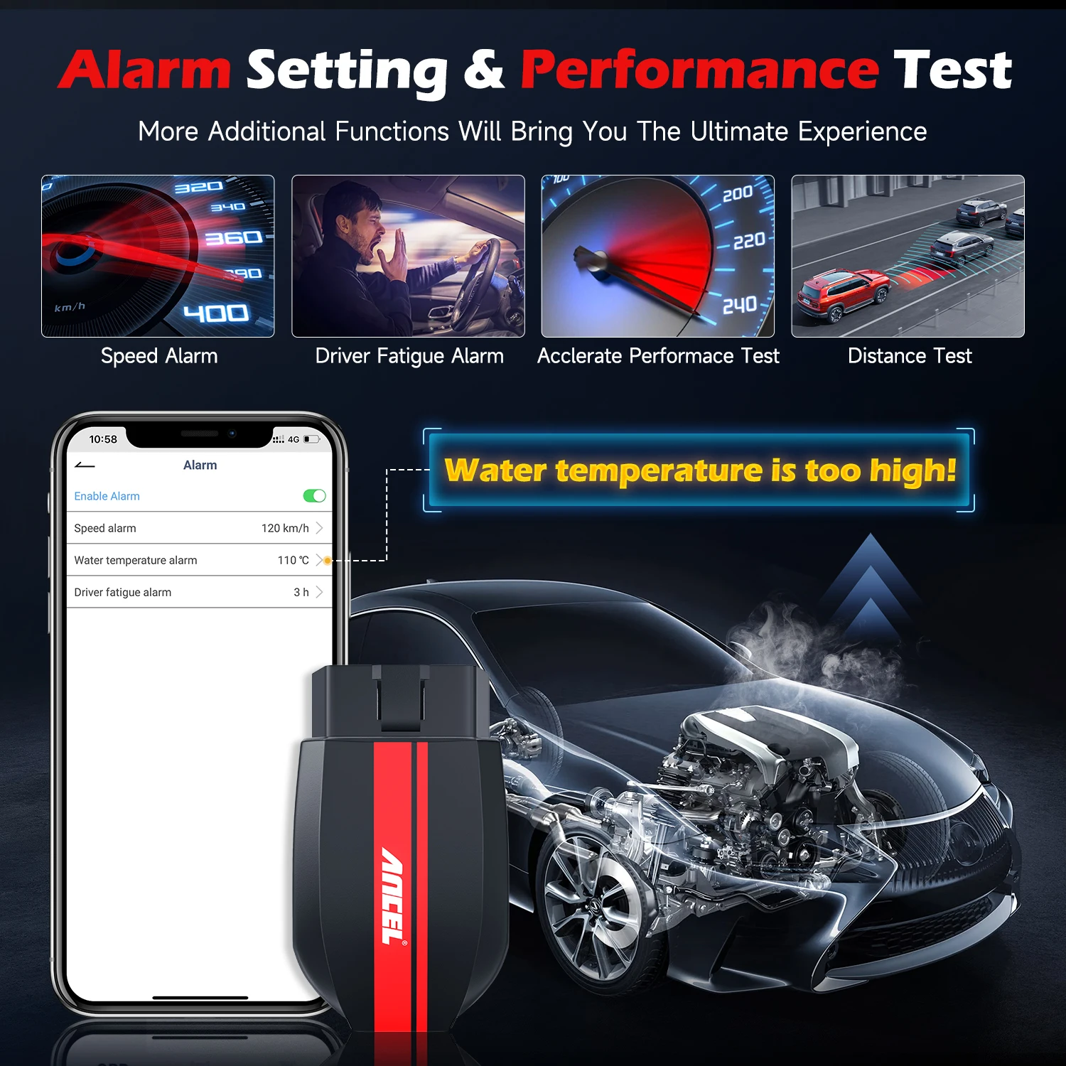 Picture 5: ANCEL BD200 OBD2 Automotive Scanner Bluetooth5.0 Code Reader Check Engine Diagnostic Tools with Car Battery Test for Android IOS