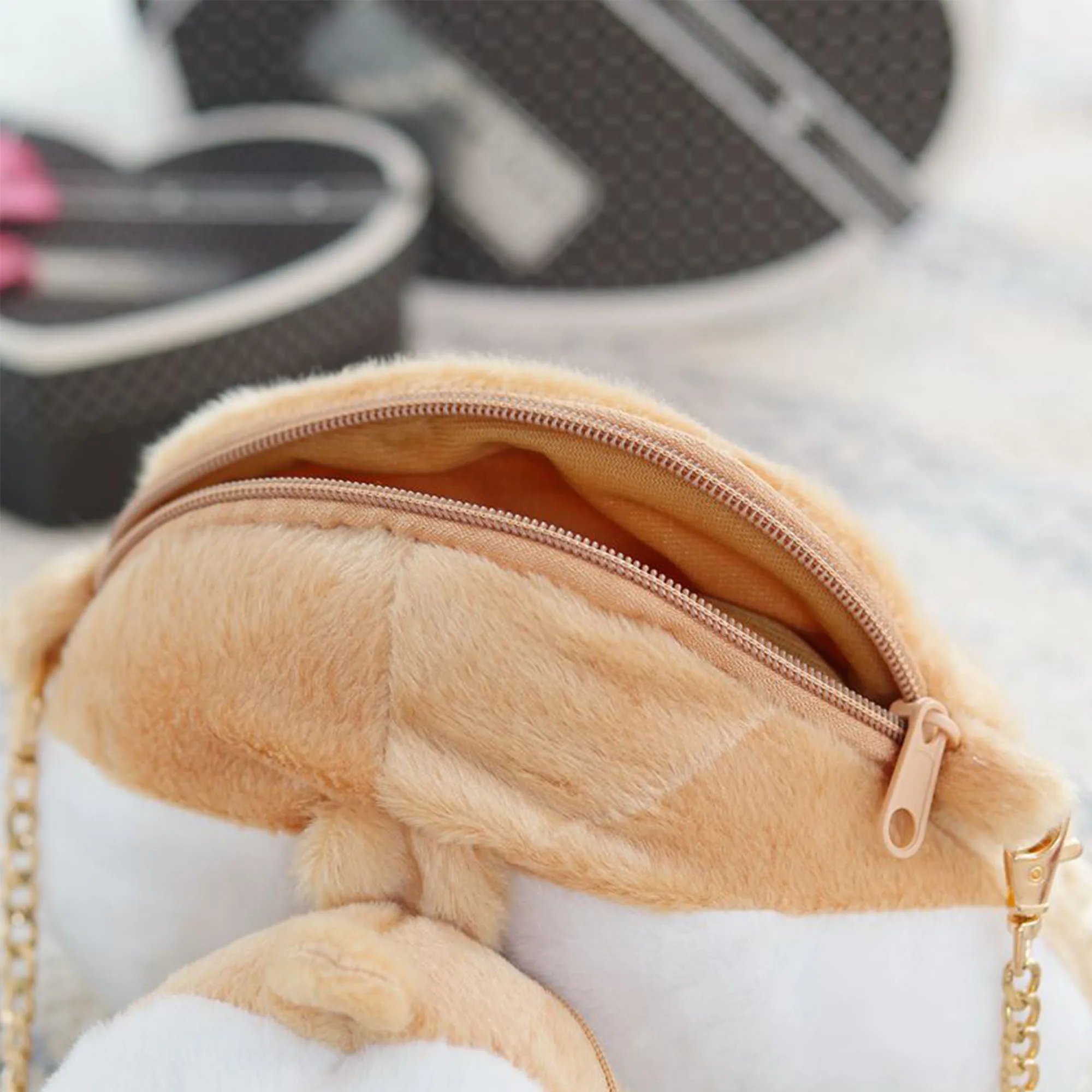 かわいいコーギーのお尻のぬいぐるみコインパース、クロスボディバッグ、ぬいぐるみ人形、柔らかくて愛らしい可愛いおもちゃ、男の子、女の子、子供へのプレゼント、誕生日プレゼント