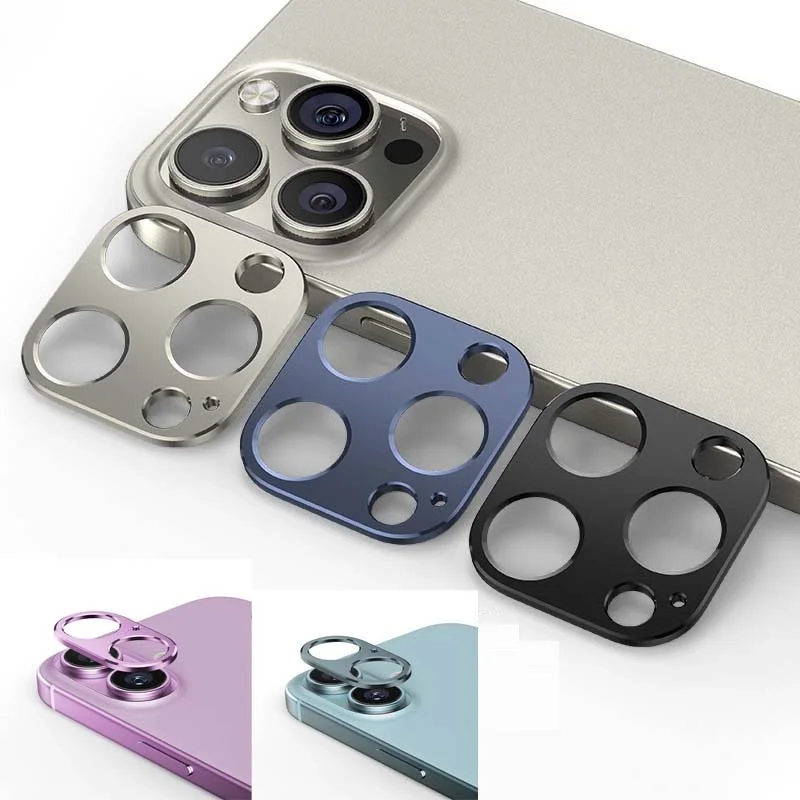 

for iPhone 16 Pro Max Plus Camera Bezel Anti Scratch Metal Frame Cover Hollow Film Super Slim Lens Protector Cap Sticker