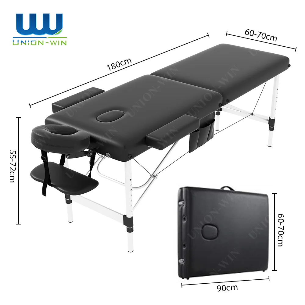 طاولة سرير محمولة قابلة للطي من Union Win مع طاولة مقعد وأثاث صالون الوشم وسرير تدليك للتجميل #3