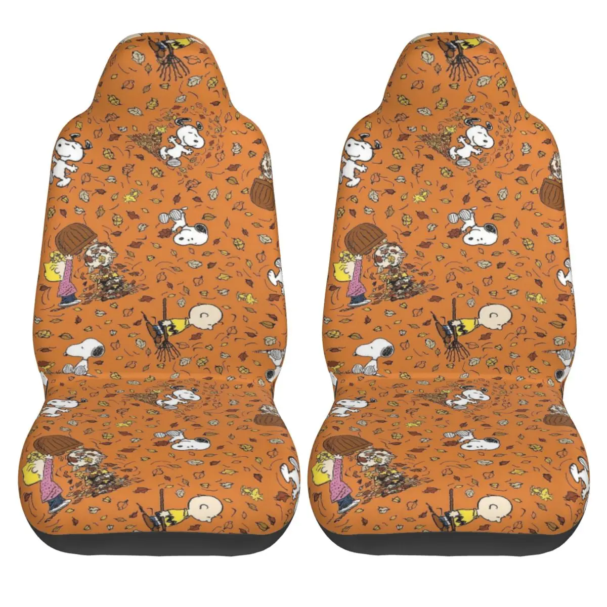 Snoopys Cartoon Dog Automotive Seat Covers for Cars Suv And Truck Car Seat Covers Universal Fit for Front Seats Set of 2