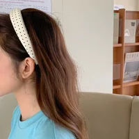 Polka Dot Hair Bands for Women Floral Print Hair Hoop Headbands Sweet Girls Plaid Hairband Hair Accessories Headwear Headdress - Image 6