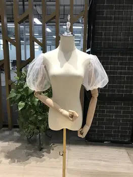 薄紗婚紗短袖新娘配件正式派對可拆卸袖配件女士新娘手套 8 最佳銷售 正式禮服的可拆式袖子 - №6